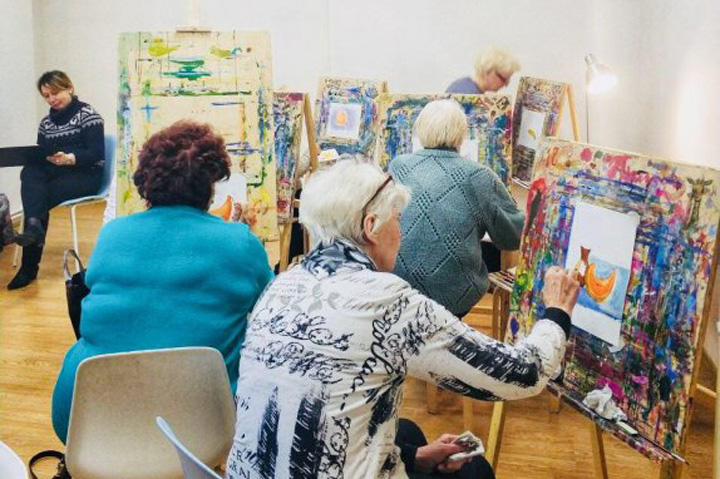 Активное долголетие, Творчество, Вязание, рисование, площадка Мосарт, для пенсионеров, в Новогиреево